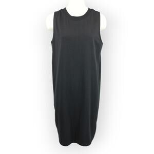 A New Day Dress Sleeveless A-Line Black Cotton-Poly-Spandex Knee-Length Tank